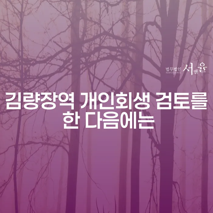 김량장역 개인회생 검토를 한 다음에는